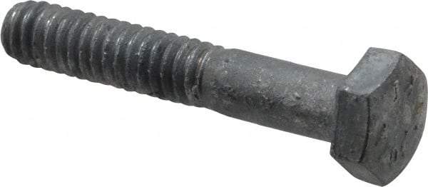 Value Collection - 1/4-20 Thread, 1-1/2" Length Under Head, Steel Hex Head Bolt - Hot Dipped Galvanized Coated, 7/16" Hex, UNC Thread, ANSI/ASME B18.2.2 & ASME B18.2.1, Grade 2 - Caliber Tooling