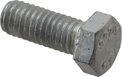 Value Collection - 3/8-16 Thread, 1" Length Under Head, Steel Hex Head Bolt - Hot Dipped Galvanized Coated, 9/16" Hex, UNC Thread, ANSI/ASME B18.2.2 & ASME B18.2.1, Grade 2 - Caliber Tooling