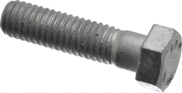 Value Collection - 3/8-16 Thread, 1-1/2" Length Under Head, Steel Hex Head Bolt - Hot Dipped Galvanized Coated, 9/16" Hex, UNC Thread, ANSI/ASME B18.2.2 & ASME B18.2.1, Grade 2 - Caliber Tooling