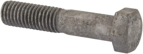 Value Collection - 1/2-13 Thread, 2-1/2" Length Under Head, Steel Hex Head Bolt - Hot Dipped Galvanized Coated, UNC Thread, ASTM A307, Grade 2 - Caliber Tooling