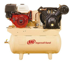 Ingersoll-Rand - 13 HP Two Stage Gas Engine Air Compressor - Honda Engine, Horizontal Configuration, 30 Gallon, 19 CFM, 175 Max psi - Caliber Tooling