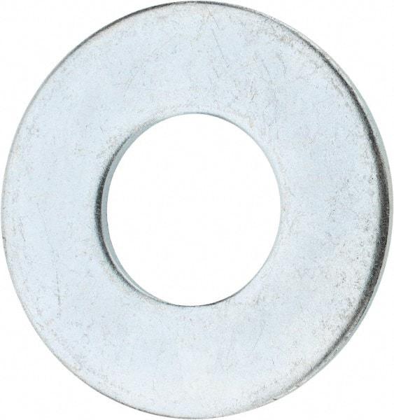 Value Collection - 1-1/8" Screw, Steel USS Flat Washer - 1-1/4" ID x 2-3/4" OD, 0.136" Thick, Zinc-Plated Finish - Caliber Tooling