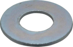 Value Collection - 1-1/4" Screw, Steel USS Flat Washer - 1-3/8" ID x 3" OD, 0.136" Thick, Zinc-Plated Finish - Caliber Tooling