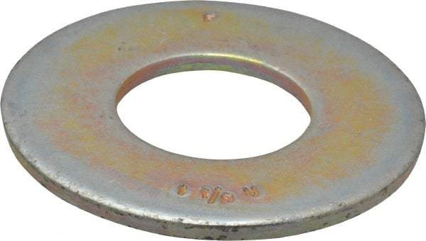 Value Collection - 1-1/8" Screw, Grade 8 Steel USS Flat Washer - 1-1/4" ID x 2-3/4" OD, 11/64" Thick, Zinc Yellow Dichromate Finish - Caliber Tooling