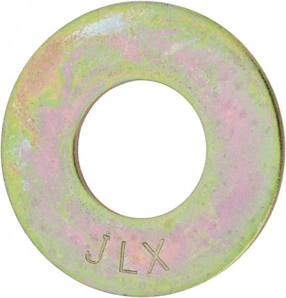 Value Collection - 1-1/4" Screw, Grade 8 Steel USS Flat Washer - 1-3/8" ID x 3" OD, 11/64" Thick, Zinc Yellow Dichromate Finish - Caliber Tooling