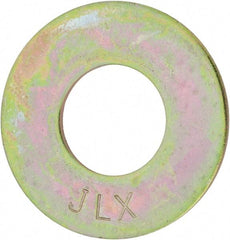 Value Collection - 1-1/4" Screw, Grade 8 Steel USS Flat Washer - 1-3/8" ID x 3" OD, 11/64" Thick, Zinc Yellow Dichromate Finish - Caliber Tooling