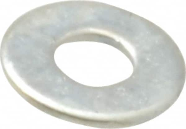 Value Collection - #2 Screw, Steel SAE Flat Washer - 3/32" ID x 7/32" OD, 1/64" Thick, Zinc-Plated Finish - Caliber Tooling