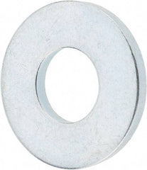 Value Collection - #12 Screw, Steel SAE Flat Washer - 1/4" ID x 9/16" OD, 1/16" Thick, Zinc-Plated Finish - Caliber Tooling