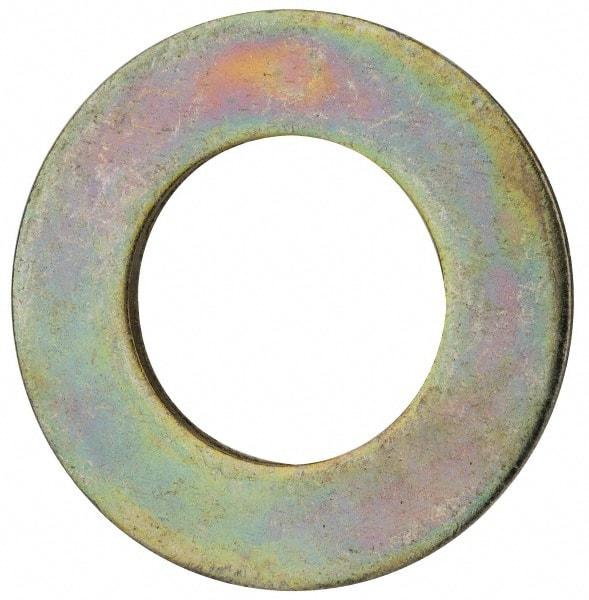 Value Collection - 1-1/8" Screw, Grade 8 Steel SAE Flat Washer - 1-3/16" ID x 2-1/4" OD, 9/64" Thick, Zinc Yellow Dichromate Finish - Caliber Tooling