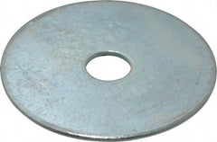 Value Collection - 3/8" Screw, Steel Fender Flat Washer - 3/8" ID x 2" OD, 0.08" Thick, Zinc-Plated Finish - Caliber Tooling