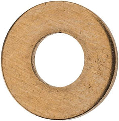 Value Collection - #8 Screw, Silicon Bronze Standard Flat Washer - 0.188" ID x 3/8" OD, 0.049" Thick, Plain Finish - Caliber Tooling