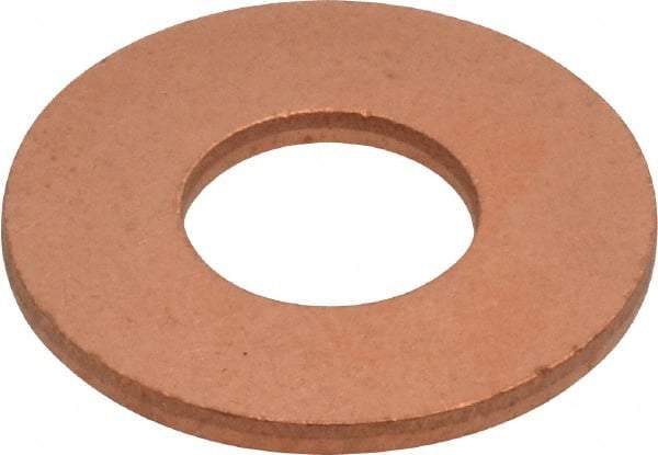 Value Collection - 7/16" Screw, Copper Standard Flat Washer - 1/2" ID x 1-1/8" OD, 0.078" Thick, Plain Finish - Caliber Tooling