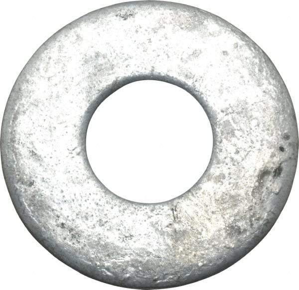 Value Collection - 1" Screw, Steel USS Flat Washer - 1-1/16" ID x 2-1/2" OD, 11/64" Thick, Galvanized Finish - Caliber Tooling