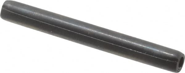 Made in USA - 3/32" Diam x 7/8" Long Coiled Spring Pin - Grade 1070-1090 Alloy Steel, Black Oxide Finish - Caliber Tooling