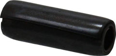 Made in USA - 1/8" Diam x 3/8" Long Coiled Spring Pin - Grade 1070-1090 Alloy Steel, Black Oxide Finish - Caliber Tooling