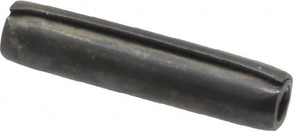 Made in USA - 1/8" Diam x 9/16" Long Coiled Spring Pin - Grade 1070-1090 Alloy Steel, Black Oxide Finish - Caliber Tooling