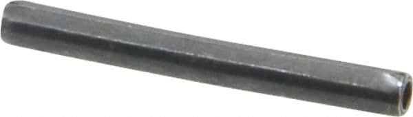 Made in USA - 1/8" Diam x 1-1/8" Long Coiled Spring Pin - Grade 1070-1090 Alloy Steel, Black Oxide Finish - Caliber Tooling