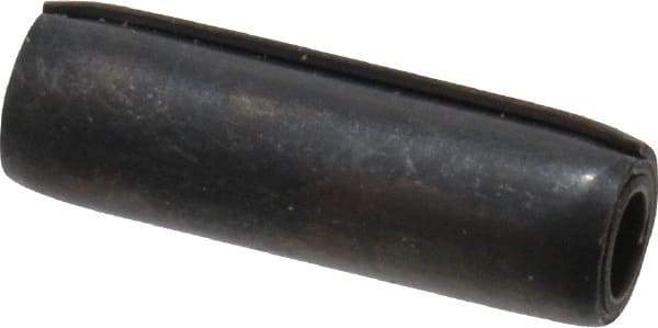 Made in USA - 5/32" Diam x 1/2" Long Coiled Spring Pin - Grade 1070-1090 Alloy Steel, Black Oxide Finish - Caliber Tooling