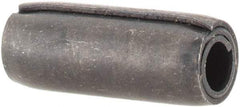 Made in USA - 3/16" Diam x 1/2" Long Coiled Spring Pin - Grade 1070-1090 Alloy Steel, Black Oxide Finish - Caliber Tooling