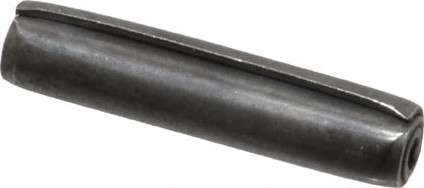 Made in USA - 3/16" Diam x 7/8" Long Coiled Spring Pin - Grade 1070-1090 Alloy Steel, Black Oxide Finish - Caliber Tooling