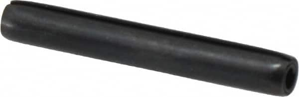 Made in USA - 3/16" Diam x 1-3/8" Long Coiled Spring Pin - Grade 1070-1090 Alloy Steel, Black Oxide Finish - Caliber Tooling