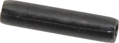 Made in USA - 7/32" Diam x 1" Long Coiled Spring Pin - Grade 1070-1090 Alloy Steel, Black Oxide Finish - Caliber Tooling