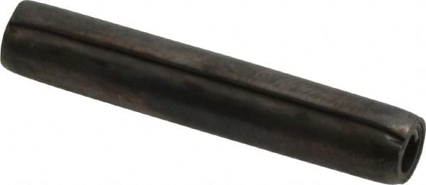 Made in USA - 7/32" Diam x 1-1/4" Long Coiled Spring Pin - Grade 1070-1090 Alloy Steel, Black Oxide Finish - Caliber Tooling