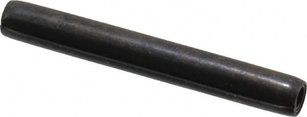 Made in USA - 7/32" Diam x 1-3/4" Long Coiled Spring Pin - Grade 1070-1090 Alloy Steel, Black Oxide Finish - Caliber Tooling