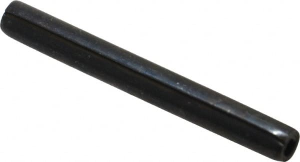 Made in USA - 7/32" Diam x 2" Long Coiled Spring Pin - Grade 1070-1090 Alloy Steel, Black Oxide Finish - Caliber Tooling