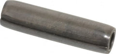 Made in USA - 1/4" Diam x 1" Long Coiled Spring Pin - Grade 1070-1090 Alloy Steel, Black Oxide Finish - Caliber Tooling