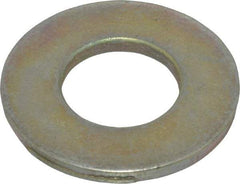 Made in USA - 1/2" Screw, Grade 9 Steel SAE Flat Washer - Zinc Yellow Dichromate Finish - Caliber Tooling