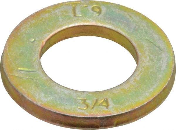 Value Collection - 3/4" Screw, Grade 9 Steel SAE Flat Washer - Zinc Yellow Dichromate Finish - Caliber Tooling