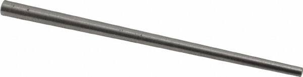 Value Collection - Size 0, 0.0936" Small End Diam, 0.156" Large End Diam, Uncoated Steel Taper Pin - Grade C-12L14, 3" OAL, 3 Pin Length - Caliber Tooling