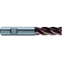 1/2x1/2x1x3-1/2 4Fl Carbide RF100 Diver End Mill-.0161 Chamfer-Weldon Shank-nano-Si - Caliber Tooling