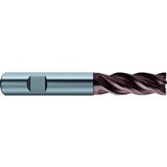 3/16x3/16x3/8x2 4Fl Carbide RF100 Diver End Mill-.0059 Chamfer-Cylindrical Shank-nano-Si - Caliber Tooling