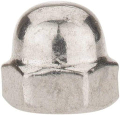 Value Collection - #6-32 UNC, 5/16" Width Across Flats, Uncoated, Stainless Steel Acorn Nut - 1/4" Overall Height, Grade 18-8 - Caliber Tooling