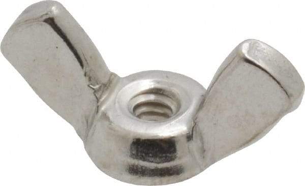 Value Collection - #6-32 UNC, Stainless Steel Standard Wing Nut - Grade 18-8, 0.72" Wing Span, 0.41" Wing Span - Caliber Tooling