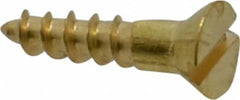 Value Collection - #4, 1/2" OAL, Slotted Drive, Flat Head Wood Screw - Caliber Tooling