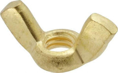 Value Collection - 1/4-20 UNC, Brass Standard Wing Nut - 1.1" Wing Span, 0.57" Wing Span - Caliber Tooling