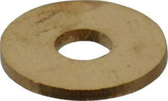 Value Collection - #4 Screw, Brass Standard Flat Washer - 0.12" ID x 1/4" OD, 0.025" Thick, Plain Finish - Caliber Tooling