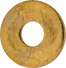 Value Collection - #6 Screw, Brass Standard Flat Washer - 0.147" ID x 3/8" OD, 0.032" Thick, Plain Finish - Caliber Tooling