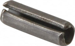 Made in USA - 5/64" Diam x 1/4" Long Slotted Spring Pin - Grade 420 Stainless Steel, Bright Finish - Caliber Tooling