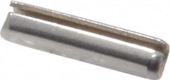 Made in USA - 3/32" Diam x 3/8" Long Slotted Spring Pin - Grade 420 Stainless Steel, Bright Finish - Caliber Tooling