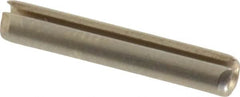 Made in USA - 3/32" Diam x 9/16" Long Slotted Spring Pin - Grade 420 Stainless Steel, Bright Finish - Caliber Tooling