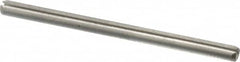 Made in USA - 3/32" Diam x 1-1/2" Long Slotted Spring Pin - Grade 420 Stainless Steel, Bright Finish - Caliber Tooling