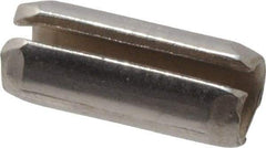 Made in USA - 1/8" Diam x 5/16" Long Slotted Spring Pin - Grade 420 Stainless Steel, Bright Finish - Caliber Tooling