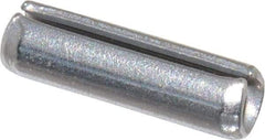 Made in USA - 1/8" Diam x 7/16" Long Slotted Spring Pin - Grade 420 Stainless Steel, Bright Finish - Caliber Tooling