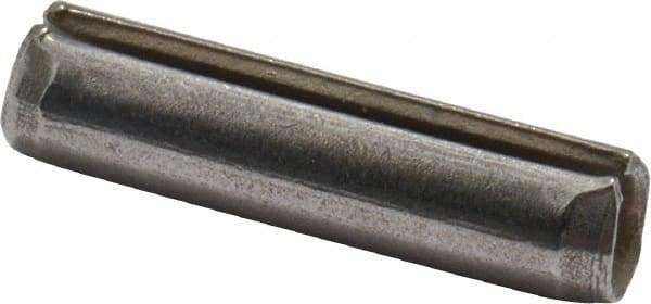 Made in USA - 1/8" Diam x 1/2" Long Slotted Spring Pin - Grade 420 Stainless Steel, Bright Finish - Caliber Tooling