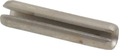 Made in USA - 1/8" Diam x 9/16" Long Slotted Spring Pin - Grade 420 Stainless Steel, Bright Finish - Caliber Tooling