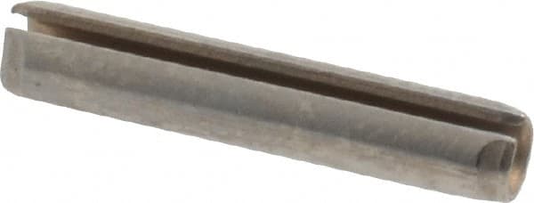 Made in USA - 1/8" Diam x 11/16" Long Slotted Spring Pin - Grade 420 Stainless Steel, Bright Finish - Caliber Tooling